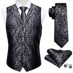 Paisley Silk Vest and Tie Set for Men