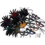 Purple and Black Lace Masquerade Mask and Gloves