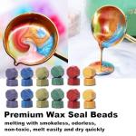 1200pcs Metallic & Red Wax Seal Beads