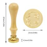 3D Wax Seal Letter Stamp with Wooden Handle