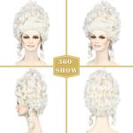 Platinum Blonde Colonial Wig for Costume Parties