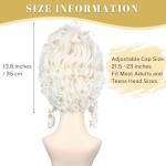 Platinum Blonde Colonial Wig for Costume Parties