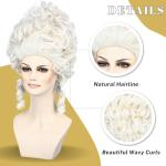 Platinum Blonde Colonial Wig for Costume Parties