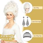 Platinum Blonde Colonial Wig for Costume Parties