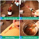 Colorful Glass Dip Pen Ink Set with Holders