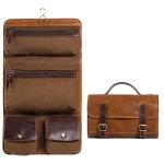 Buffalo Leather Travel Dopp Kit – Yellow Tan