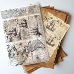 Vintage Global Map Clear Silicone Stamp Set