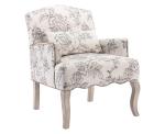 Floral Armchair - Mid Century Accent Chair