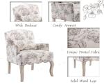 Floral Armchair - Mid Century Accent Chair