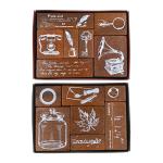 Vintage Wooden Stamp Set for Crafts and Journals
