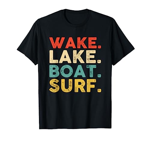 Wake surfboard and rope set with t-shirt