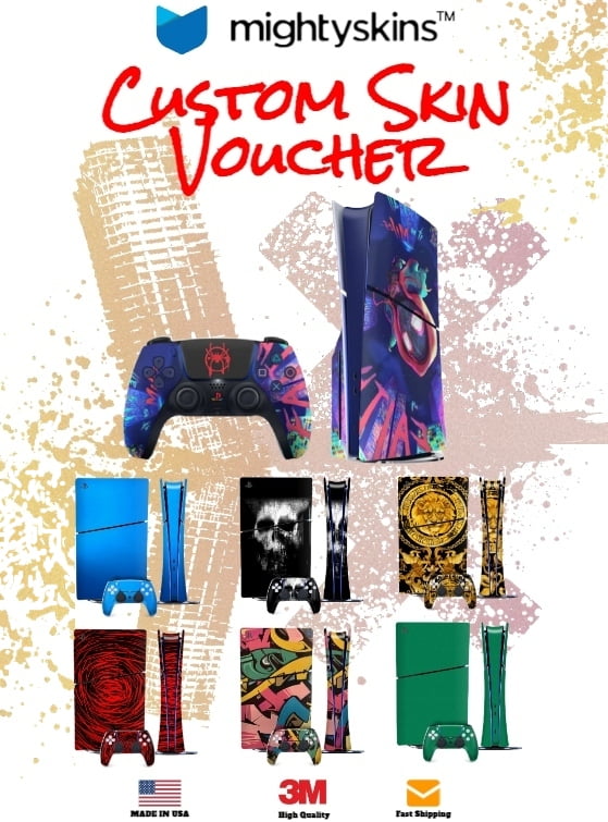 PS5 Digital Console with Custom Skin Bundle