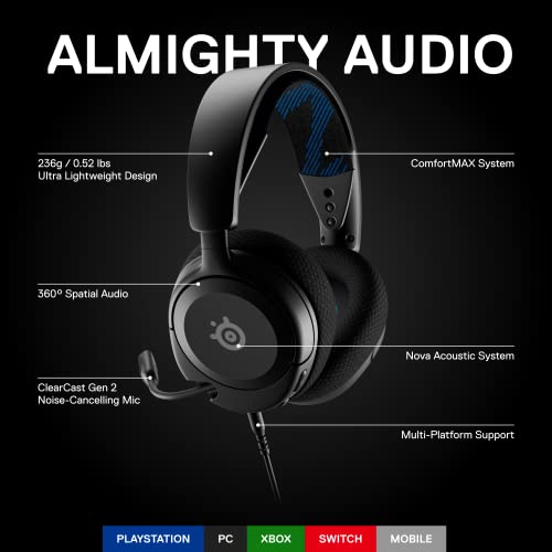 SteelSeries Arctis Nova 1P Gaming Headset - Black
