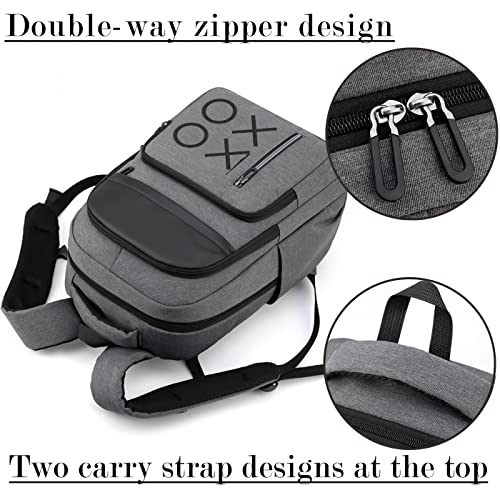 PS5 Gaming Backpack with USB Port, Grey, Large