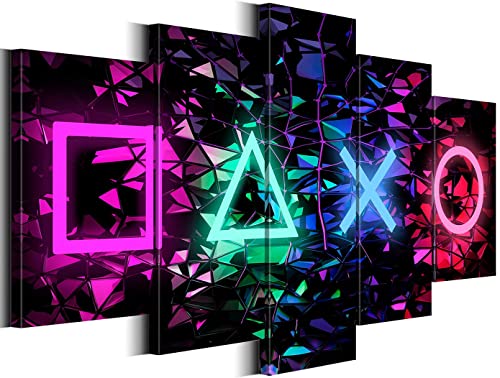 Colorful Playstation Wall Art Print for Gamers