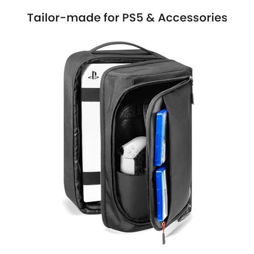 PS5 Travel Backpack with Protective Storage Bag