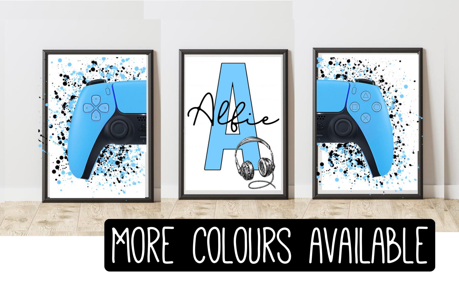 Personalised Ps5 gaming bedroom prints