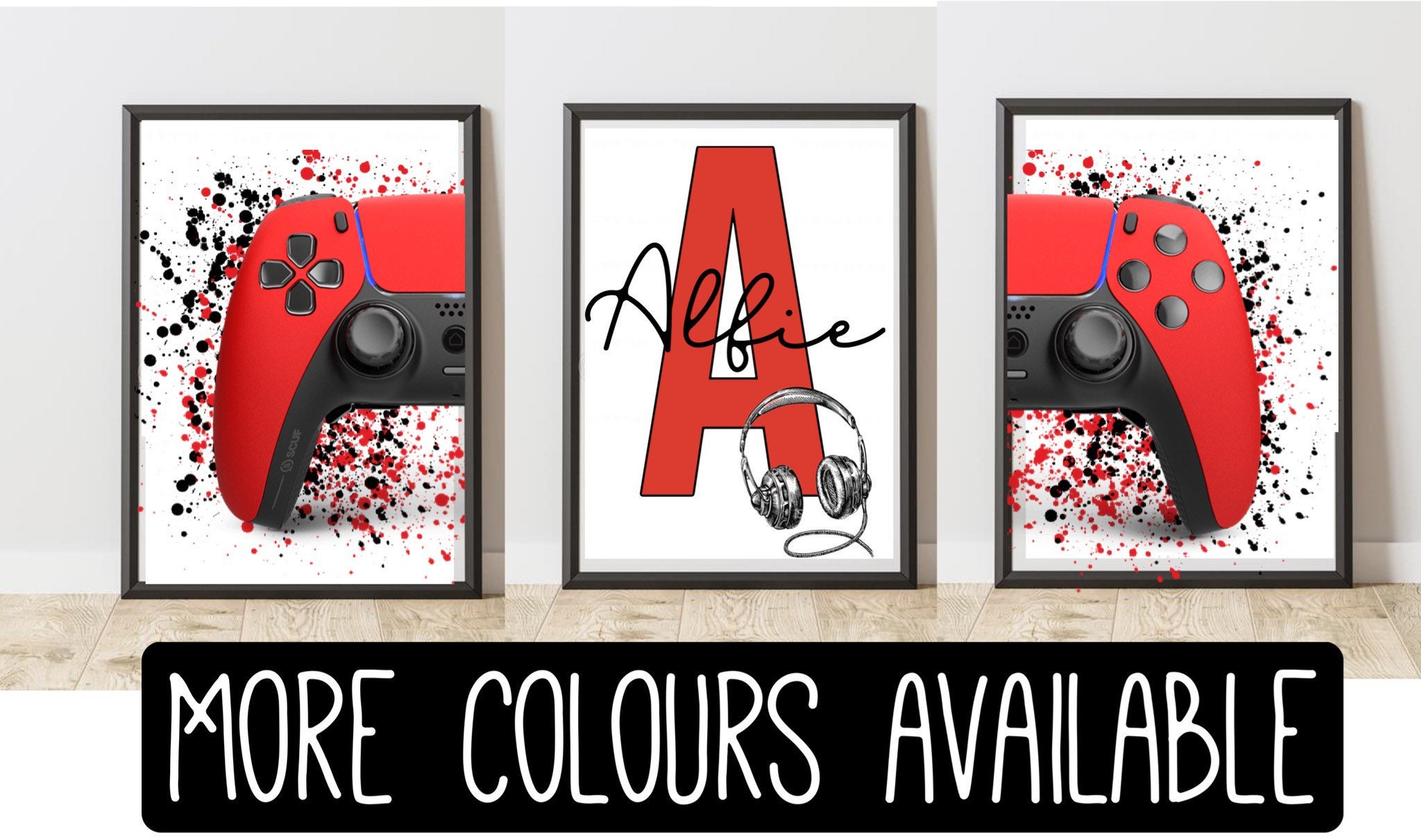 Personalised Ps5 gaming bedroom prints