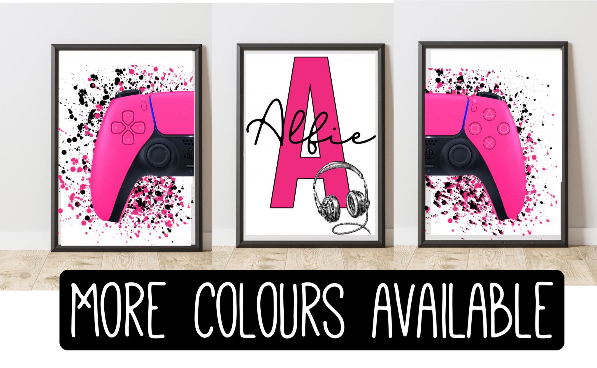 Personalised Ps5 gaming bedroom prints