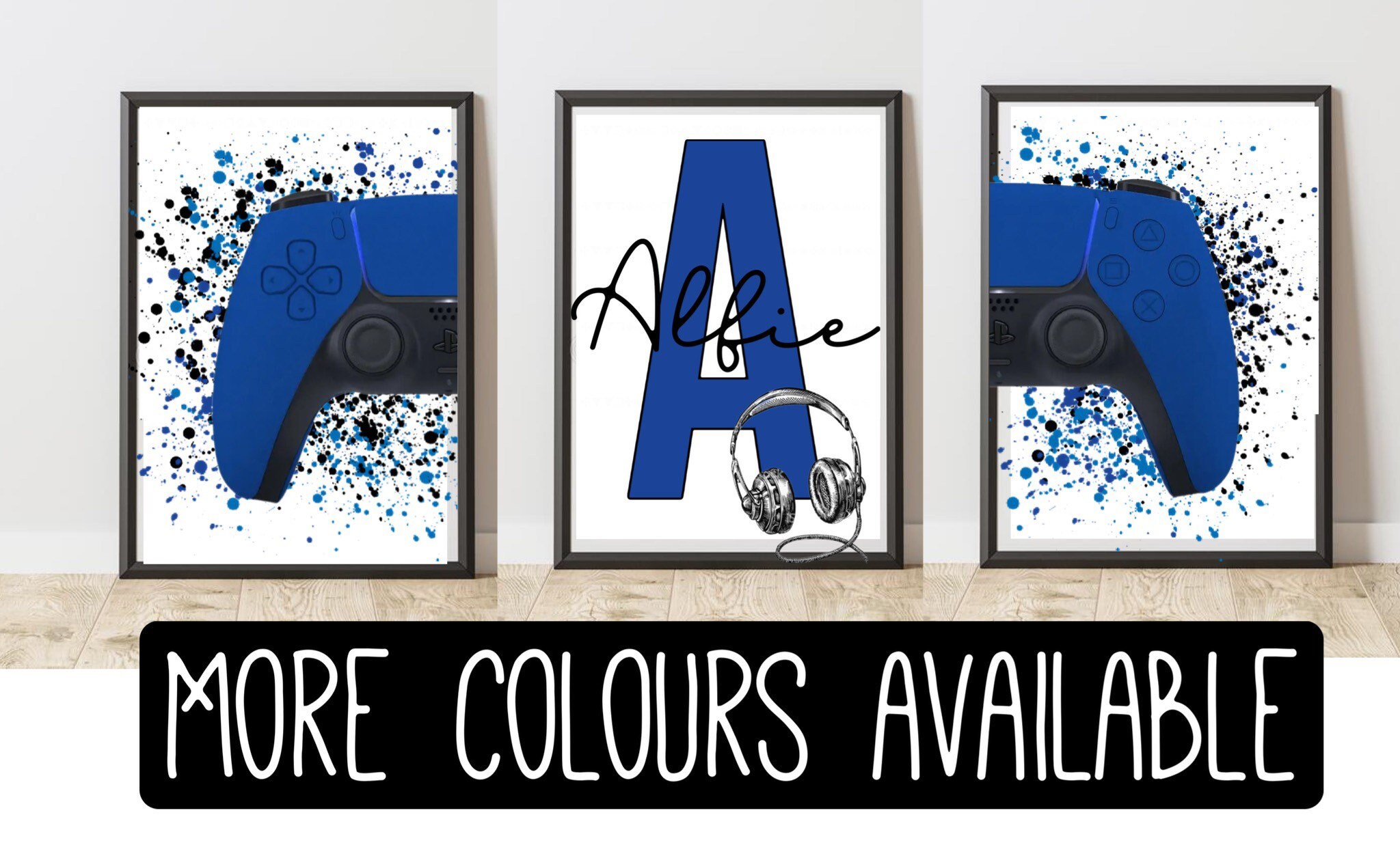 Personalised Ps5 gaming bedroom prints