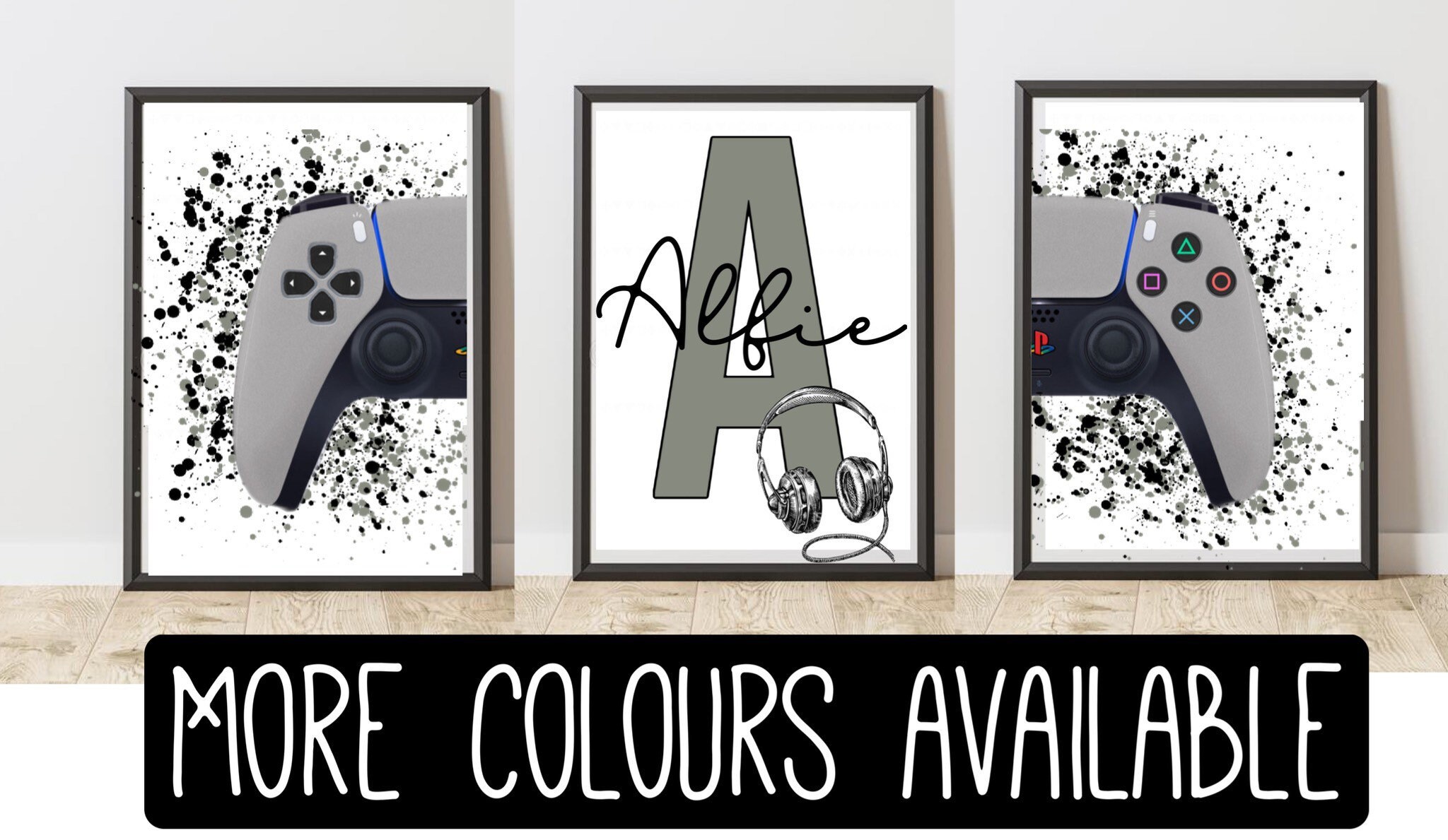 Personalised Ps5 gaming bedroom prints