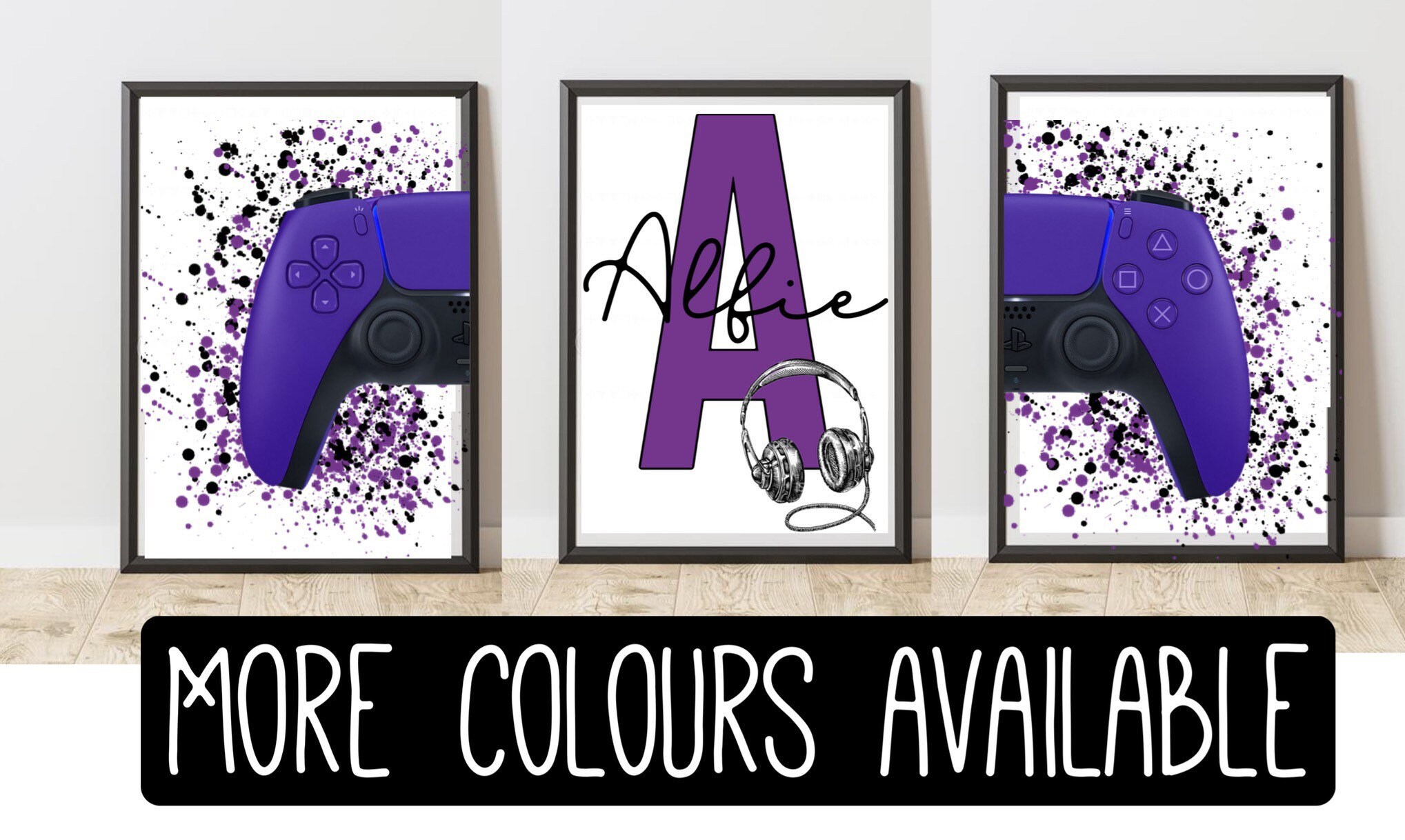 Personalised Ps5 gaming bedroom prints