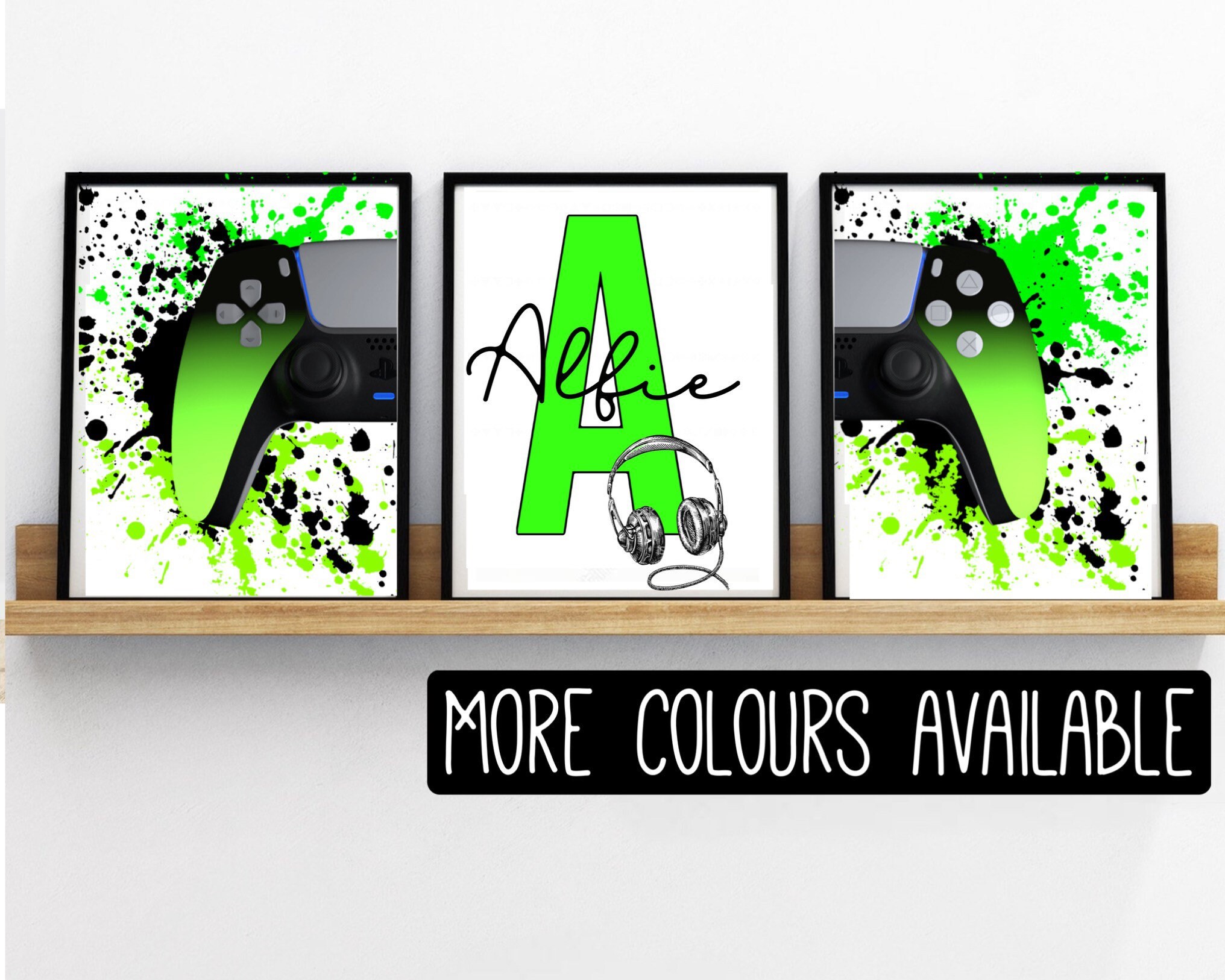 Personalised Ps5 gaming bedroom prints