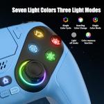 Dinosoo RGB Wireless Controller for PS5 - Blue