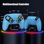 Dinosoo RGB Wireless Controller for PS5 - Blue