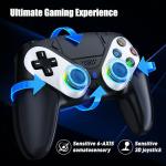 LED Wireless Controller for PS5 with Dual Vibration
