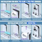 PS5 Stand with Dual Controller Charging and Cooling