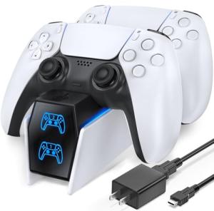 Faster PS5 Controller Charger with AC Adapter