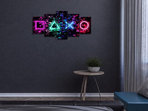 Colorful Playstation Wall Art Print for Gamers
