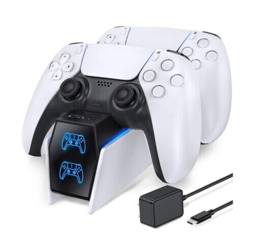 Faster PS5 Controller Charger with AC Adapter