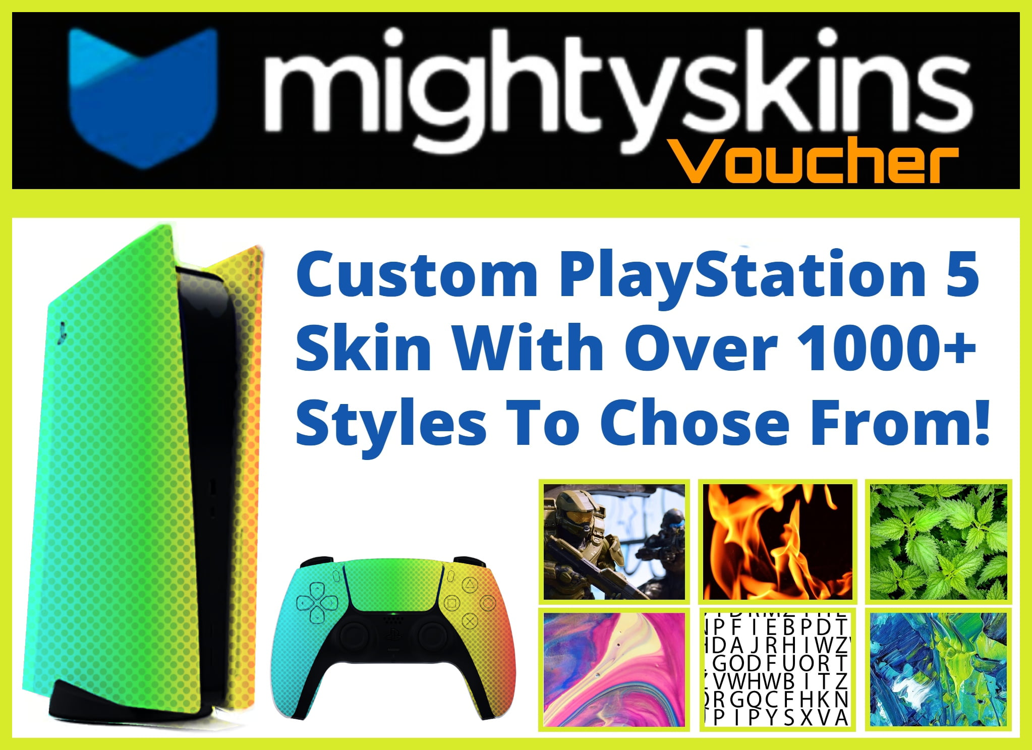 PS5 Digital Console with Custom Skin Bundle