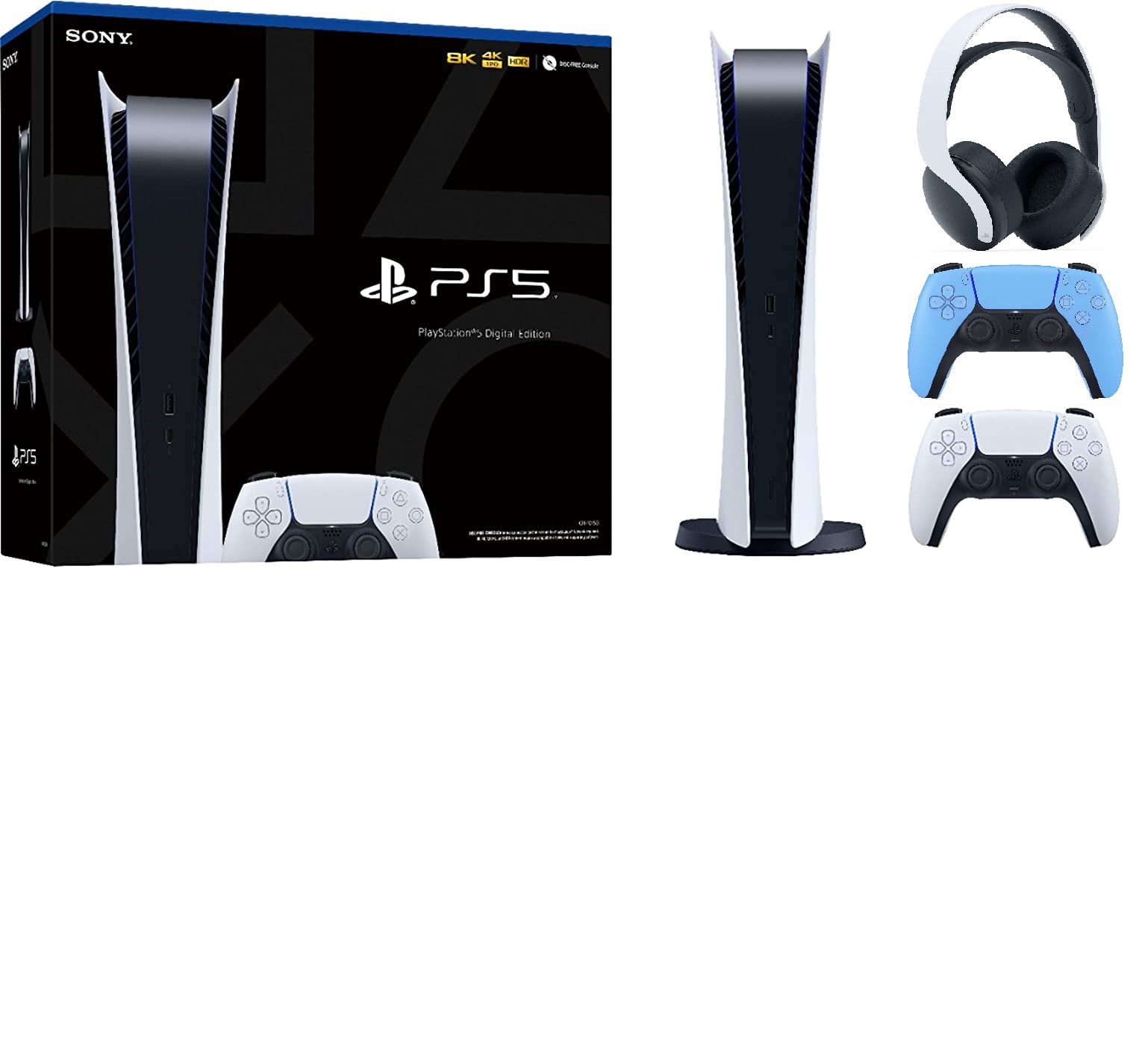 PS5 Digital Bundle with Starlight Controller & Headset