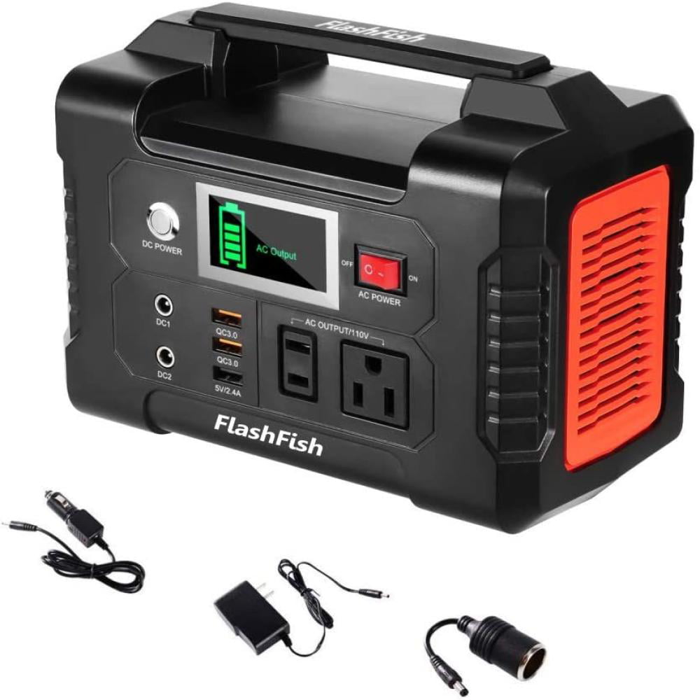 EBL Portable Power Station 300, 110V/330W Pure Sine Wave Solar Generator  (Solar Panel Not Included) - Peak 600W Backup Lithium Batteries AC Outlet  for