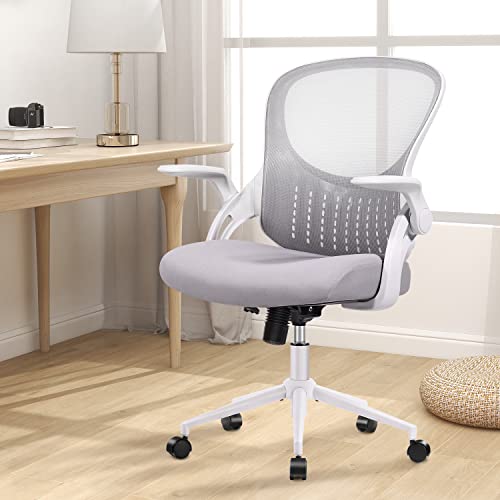 Ergonomic Mid-Back Mesh Office Chair, Gray