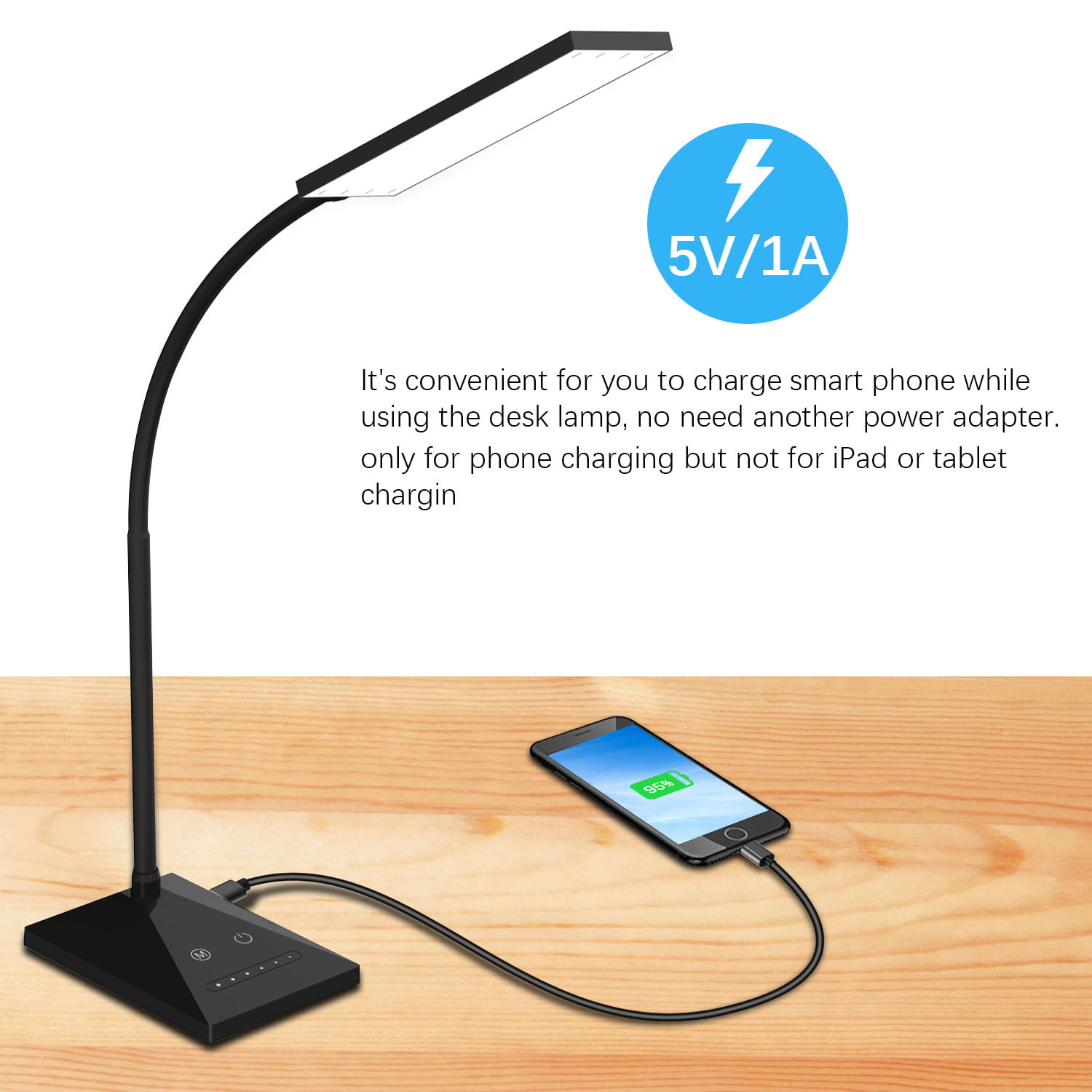 KOOTION LED Desk Lamp with USB Charging