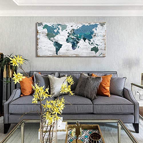 World Map Canvas Wall Art Decoration for Home