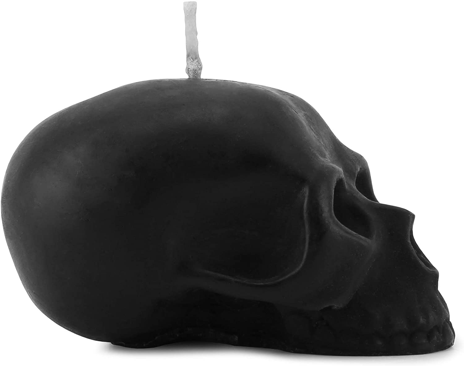 Large Skull Candles (2-Pack, Black); Decorative Themed Candles