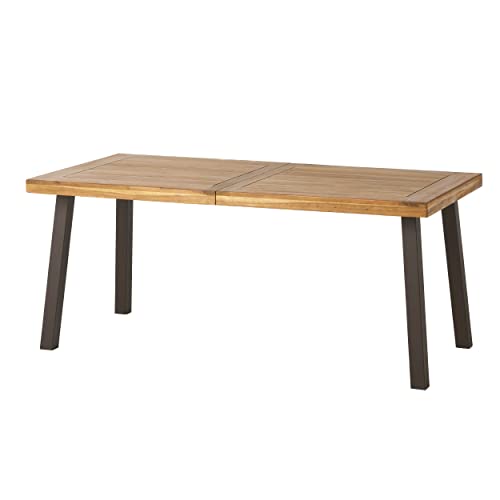 Acacia Wood Dining Table, Natural Stained