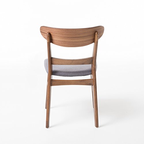 Idalia Dining Chairs, 2-Pcs Set, Dark Grey/Walnut