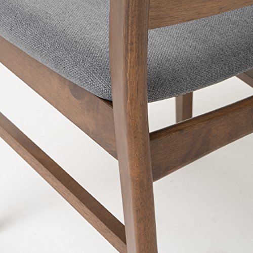 Idalia Dining Chairs, 2-Pcs Set, Dark Grey/Walnut