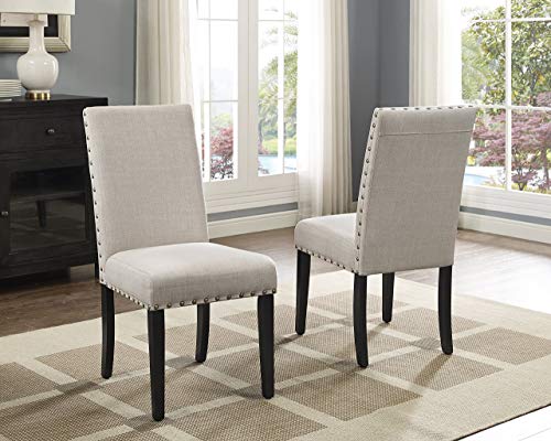 Biony Tan Fabric Dining Chairs (Set of 2)