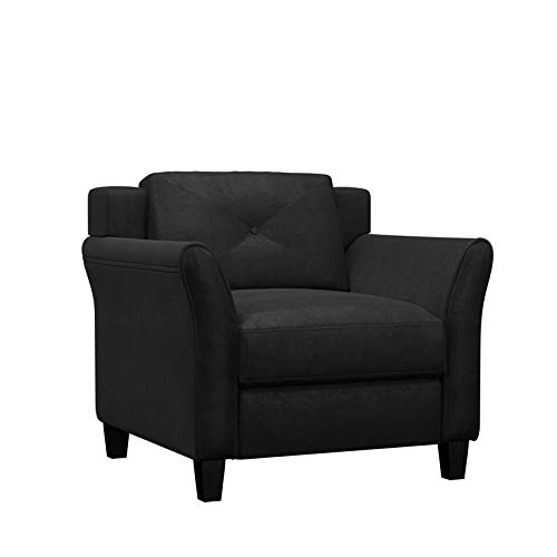 Harrington Armchair - Black, 35.4"W x 32"D x 32.7"H