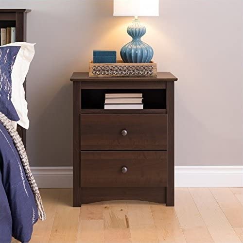 Edenvale Espresso Tall Nightstand with Cubbie