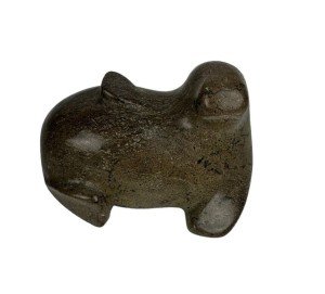 Signed Vintage Inuit Soapstone Walrus Carving