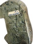 Signed Vintage Inuit Soapstone Walrus Carving