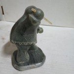 Vintage Inuit Soapstone Ice Fisherman Carving